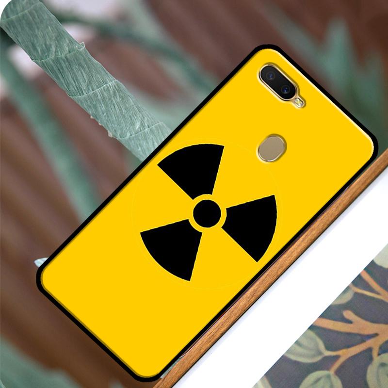 Funda con Señal de Advertencia de Radiación Nuclear Para OPPO A52 A72 A54 A74 A94 A1K A15 A83 A91 A5 A9 A31 A53 A53S A3S A5S