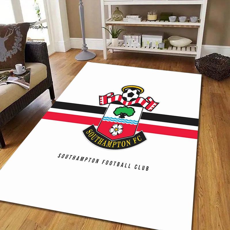 Southampton FC Flannel Pattern Square Carpet,Area Rug,Carpet Rug for Living Room Bedroom Sofa Playroom Decor,Non-slip Floor Mat