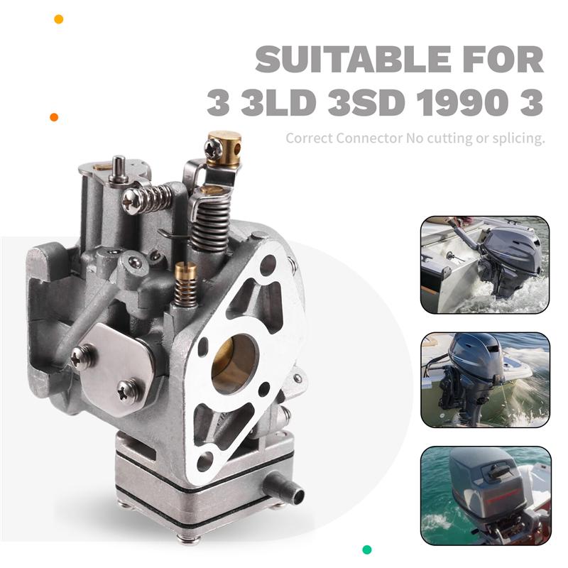 ABLZ-Carburetor Assembly For Outboard Engines 3 HP 3 M L S 2 Stroke Models Part Numbers 6L5-14301-02, 6L5-14301-03, 6L5-1