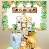 Jungle Animals Backdrop Wild One Safari Jungle Party Decoation Birthday Decorations Baby Shower Boy Gril 1st Birthday Background