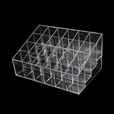 Duidelijke Acryl 24 Lippenstift Houder Display Cosmetische Organizer Make-up Koffer Opbergruimte,