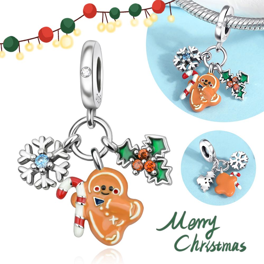 Christmas Party Copper Christmas Gift Socks Pendant Beads Fit Charm Bracelet Pendant Women Diy Fine Jewelry Party Gift