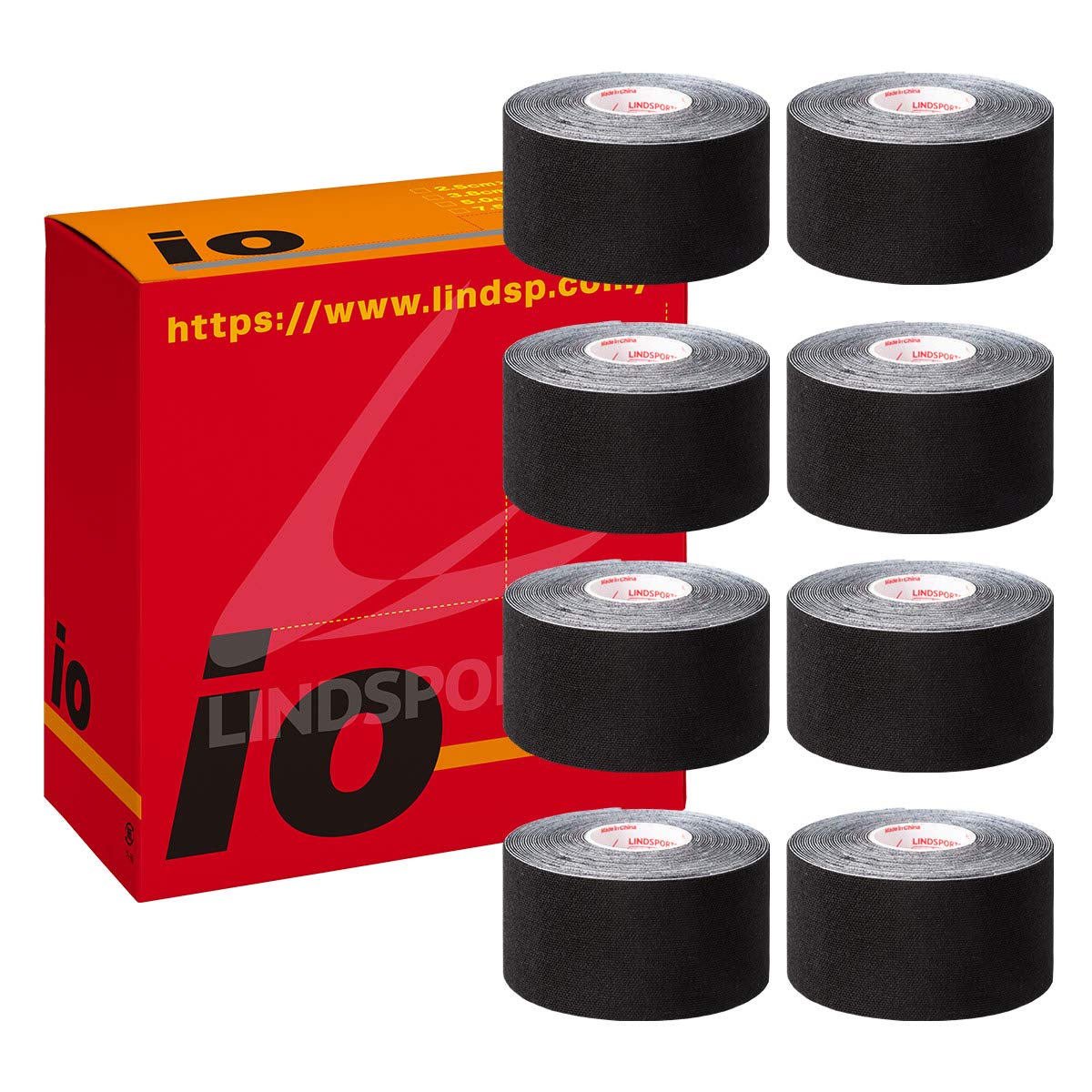

LINDSPORTS Io Tape (Black) (38mm width/8 rolls)