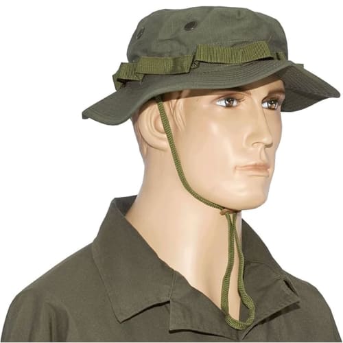 Mil-Tec US Military-Style Boonie Hat, 100% Cotton Ripstop Fabric, Olive Drab, Men's, Size 3XL, Japan