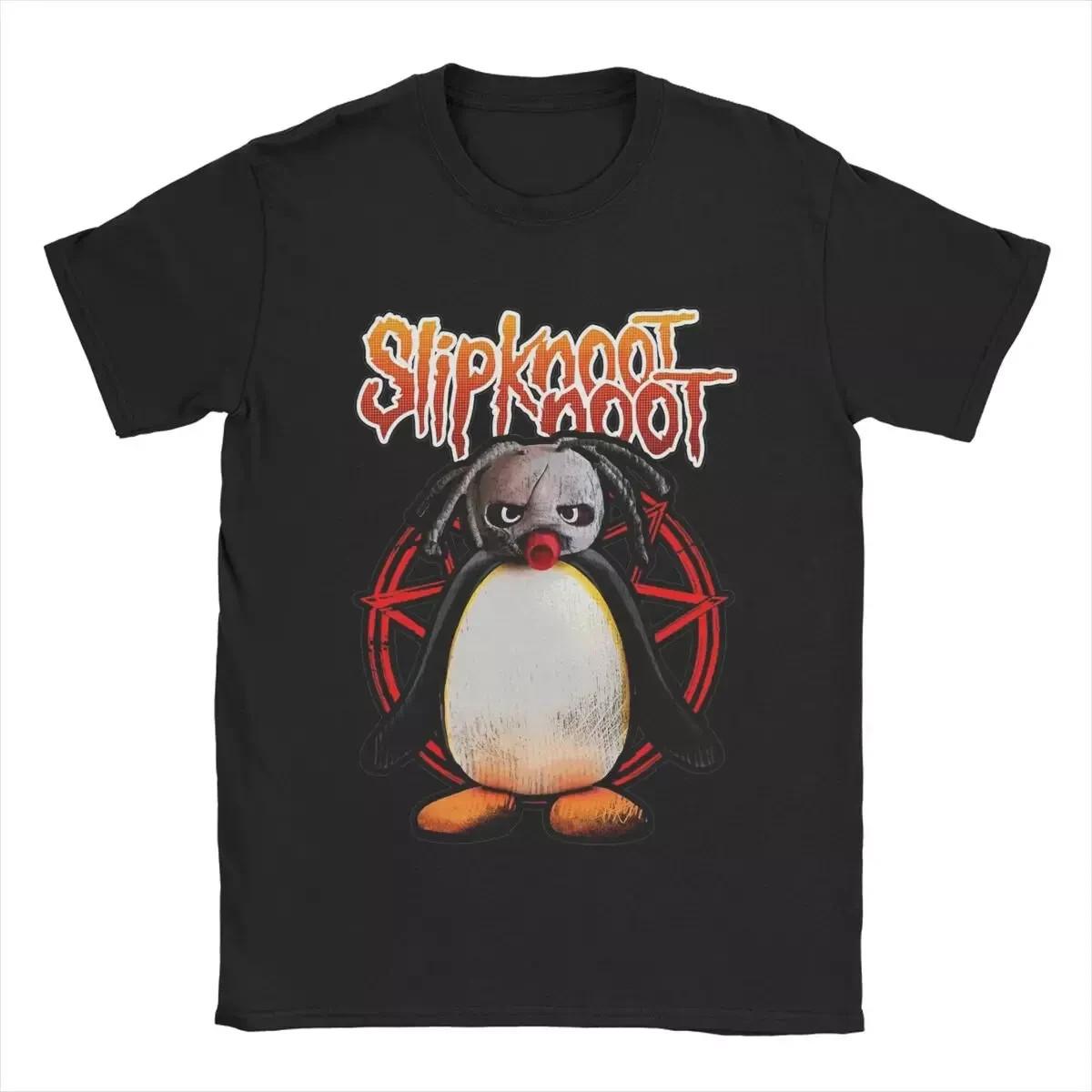 

Футболка мужская Slipknoot Noot Pingu, оригинальные футболки, короткий рукав, круглый вырез S