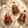 Reusable Wood Holiday Ornaments Hanging 2D Wooden Flat Decorations 6/10/12/24/36PCS Angel Christmas for Xmas Window Display Props Tree Wall
