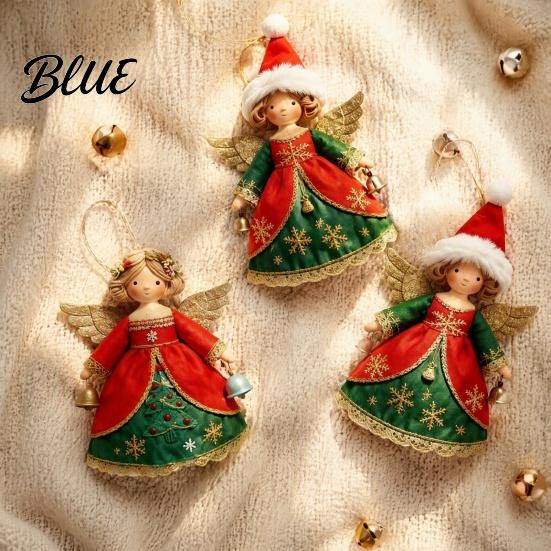 Reusable Wood Holiday Ornaments Hanging 2D Wooden Flat Decorations 6/10/12/24/36PCS Angel Christmas for Xmas Window Display Props Tree Wall