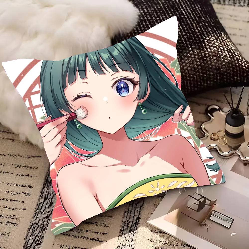 Maomao Animation The Apothecary Diaries Pillow Case Fashion Square Pillowcase Bedroom Sofa Room Ins Decoration Leisure