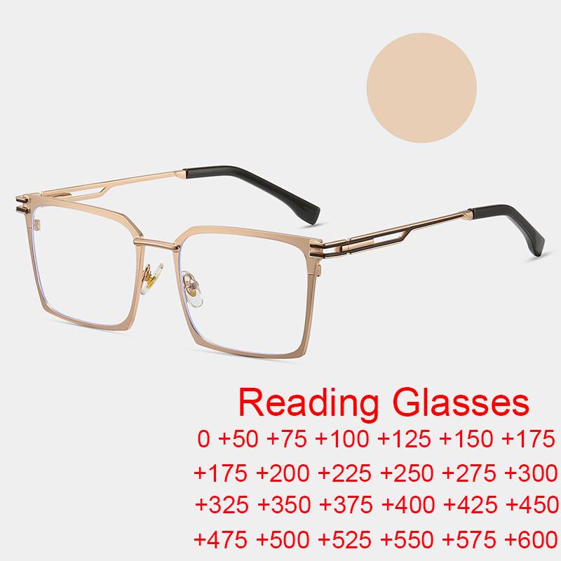 New Metal Frame Reading Glasses TR90 Women Men Brand Square Anti-blue Light Myopia Prescription Eyeglass Astigmatism Glasses
