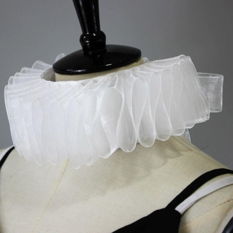 Vintage Kołnierz Kryza na Szyję Zestaw Falban Mankietów Renesans Elżbietański Steampunk Kostium Cosplay Akcesoria na Imprezę Halloween