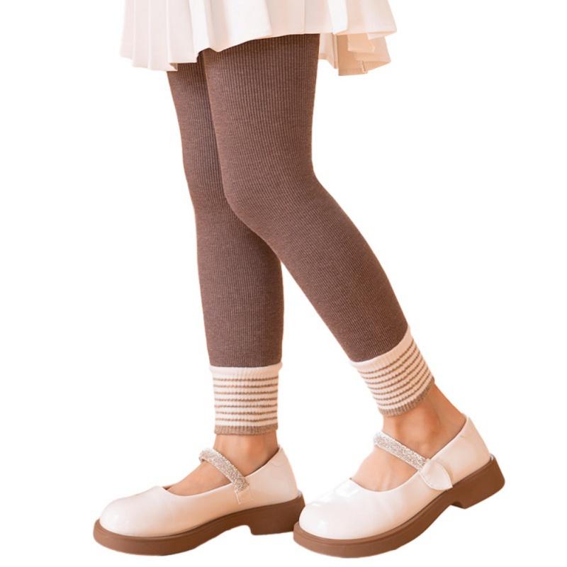 

Детские леггинсы для девочек, толстые флисовые теплые штаны, плотные и эластичные детские леггинсы