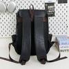 Schoolbag new casual pu schoolbag men's fashion outdoor backpack trendy cool retro large capacity waterproof portable business backpack