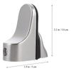2Pcs Layer Shelf Clamp Duckbill Clips for Glass Shelf Brackets Heavy Duty Zinc Alloy Mounting Fixings Smooth No Burrs Silver