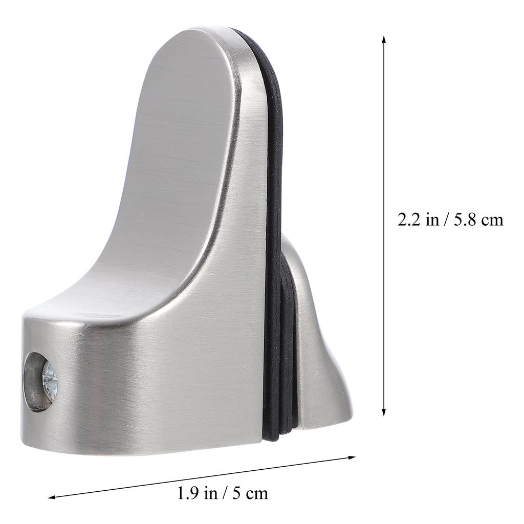 2Pcs Layer Shelf Clamp Duckbill Clips for Glass Shelf Brackets Heavy Duty Zinc Alloy Mounting Fixings Smooth No Burrs Silver