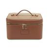 Large Capacity Makeup Bag Portable Fashion PU Leather Handheld Cosmetic Case Solid Color Travel Outdoor Storage Cosmetic Bags