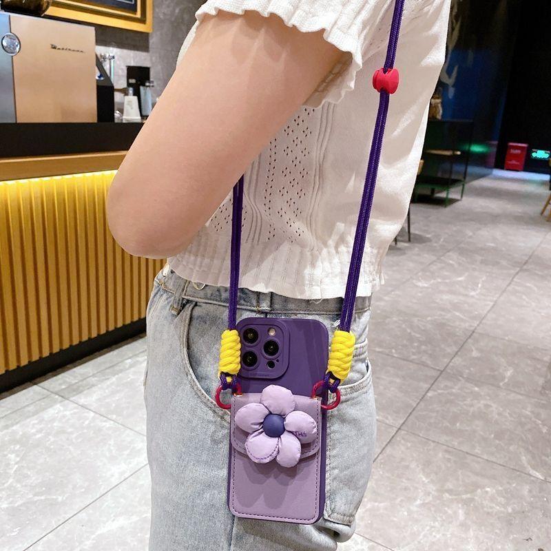 Trendy Back Cover Phone Case With Lanyard For Iphone 15 16 17 Pro Max