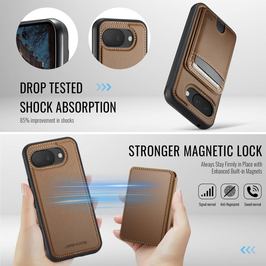 For Google Pixel 10A Magnetic 2-in-1 Detachable Wallet Case RFID Blocking Card Holder PU Leather Flip Cover Kickstand Shockproof