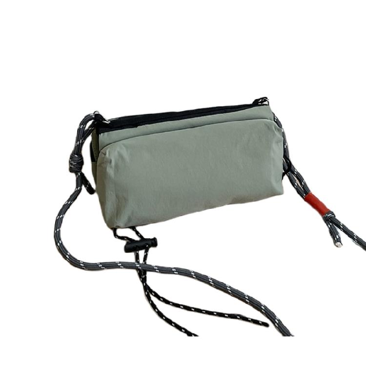 Fashion Crossbody Bag Waterproof Nylon Shoulder Bag Commuters Bag Large Capacity Travel Bag Phone Bag Water Cup Bag зелёный