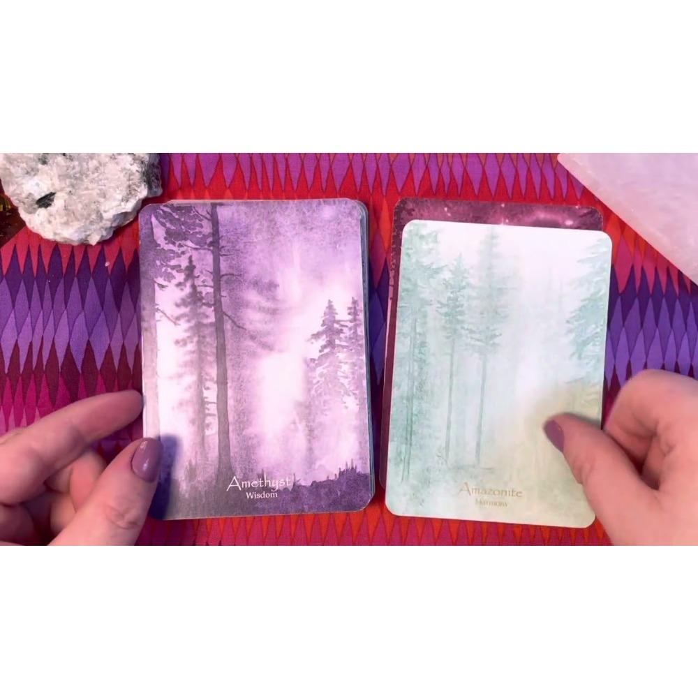 9*6cm The Crystal Forsets Oracle Deck Card Game 42 Pcs Mindfulness Prompts