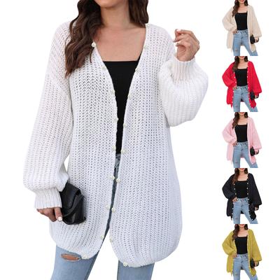 Women's  Chunky Needle Woven Sweater Cardigan Loose Lazy  Casual Sweater