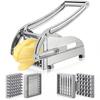 1 Packung Manuelles Kartoffelschneidegerät aus Edelstahl 4 in 1 Pommes Frites Schneider Kartoffelchips Hersteller Fleischhackmaschine Würfelmaschine Schneidemaschine Werkzeug