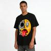 Melting Skull Smile Print Tshirt Trendy Street Style Casual Top Pure cotton T-shirt