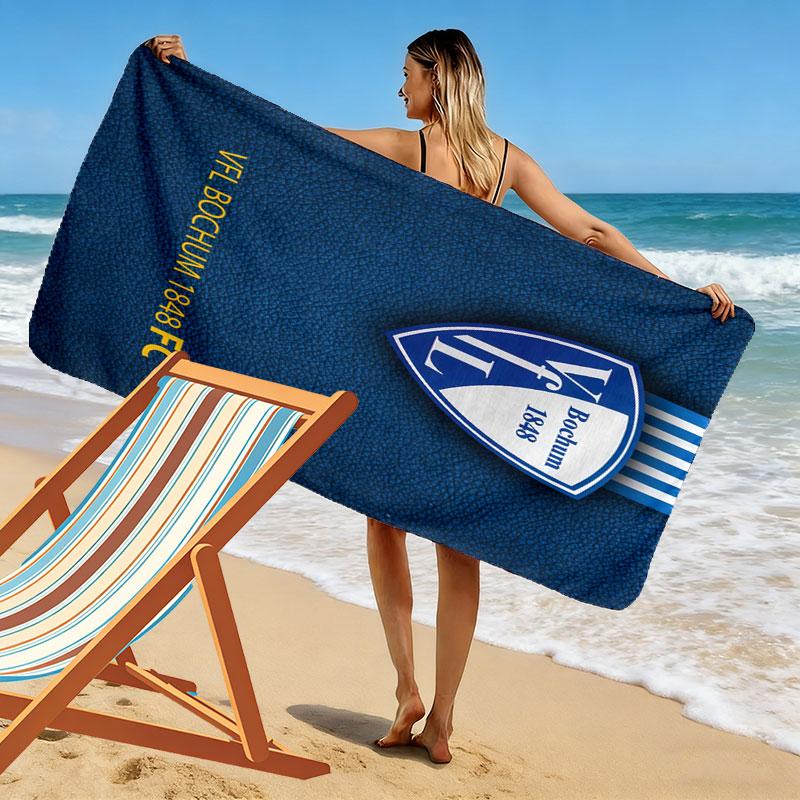 Asciugamano da Spiaggia con Logo VfL Bochum, Asciugamano Grande Morbido ad Asciugatura Rapida per Spiaggia Campeggio Nuoto