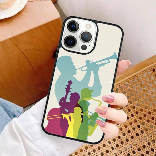 Musical Instruments Saxophone Phone Case for iPhone 17 Air 16 16e 15 Plus for Apple 13 11 12 14 Pro Max Cover coque