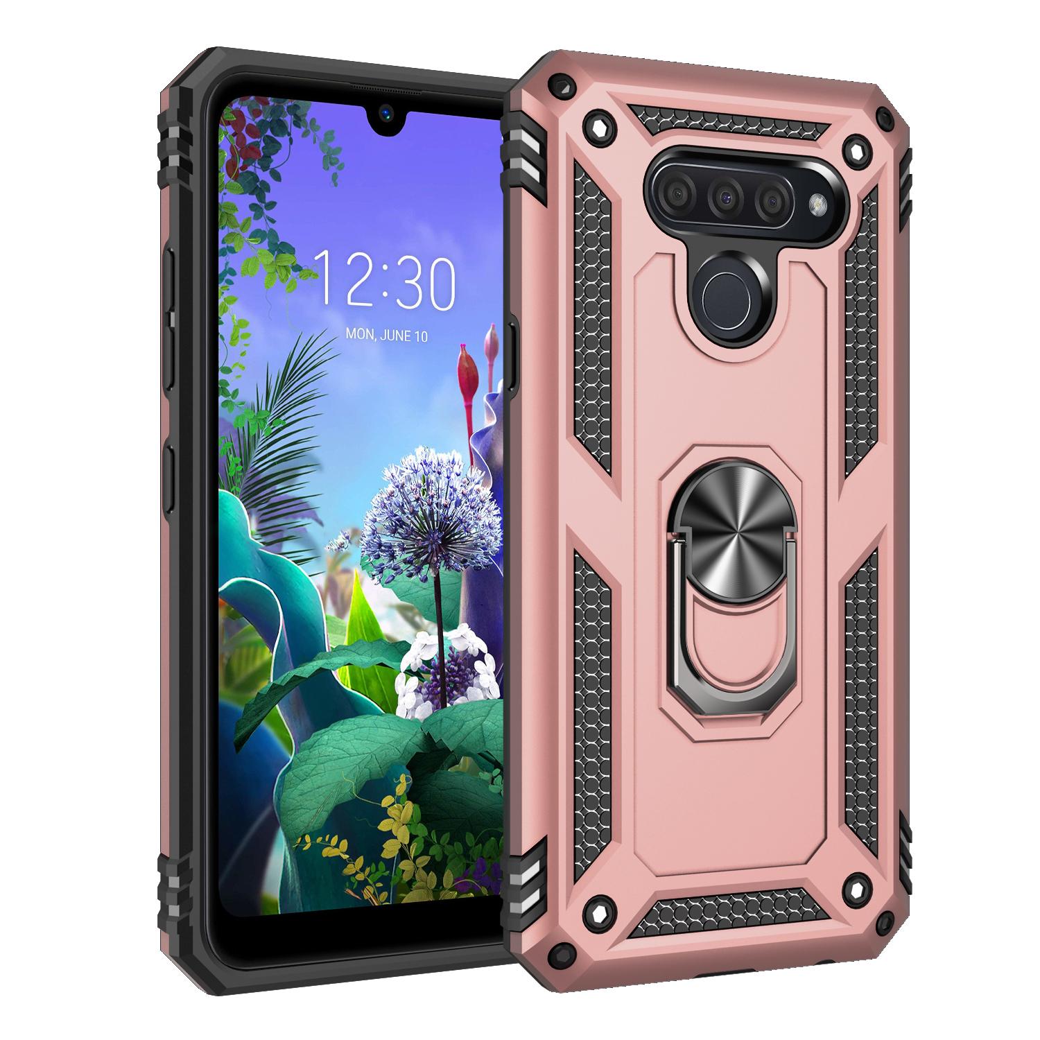 

Защитный чехол военного класса с защитой от падений и подставкой для LG Stylo5 Stylo6 K50 Q60 K50S K51 Q51 K51S K61 Q61 Stylo7 K52 For Stylo5 розовый