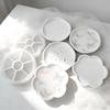 Flower/Round Shape Tray Silicone Mold Diy Handmade Storage Tray Plaster Epoxy Resin Molds Crafts Making Home Decor
