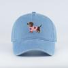 Cute Dachshund In Pink Heart Sweater Print Baseball Cap Men Women Vintage Washed Cotton Adjustable Dad Hat Pet Lover Sun Hat