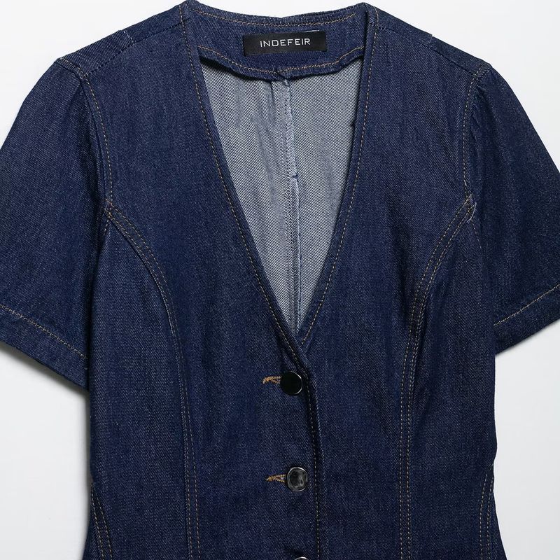 Kaslead New Women clothes Western Style Fashion Simple Denim Mini Dress 6147059 407