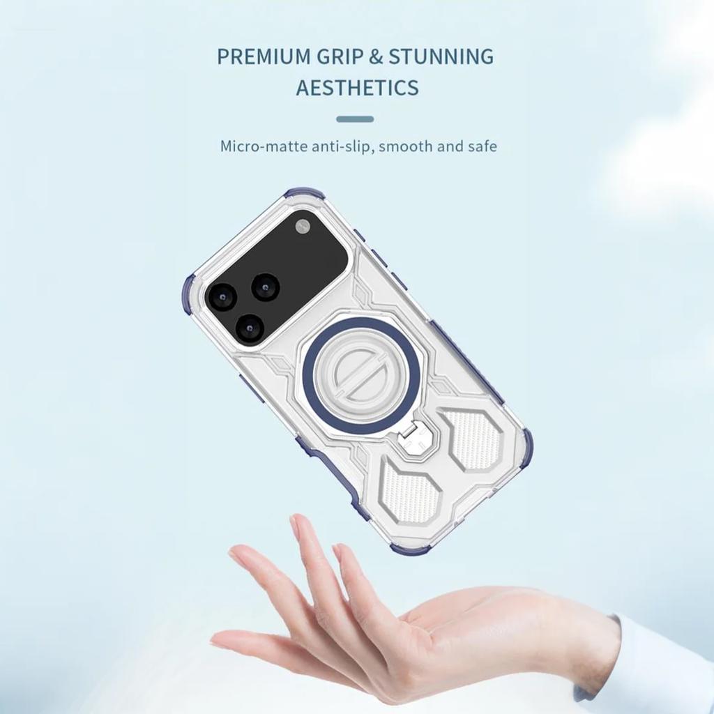 For Mobile Phone Cases, Magnetic With Ring Kickstand Military Grade Drop Heavy Duty Rugged Bumper Non-Slip