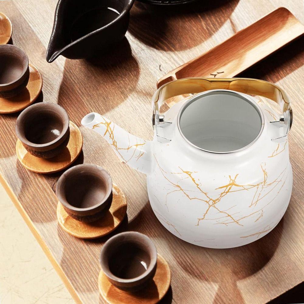 Enamel Enamel Tea Kettle Handmade Tea Pot Teakettle Water Jug  Restaurant