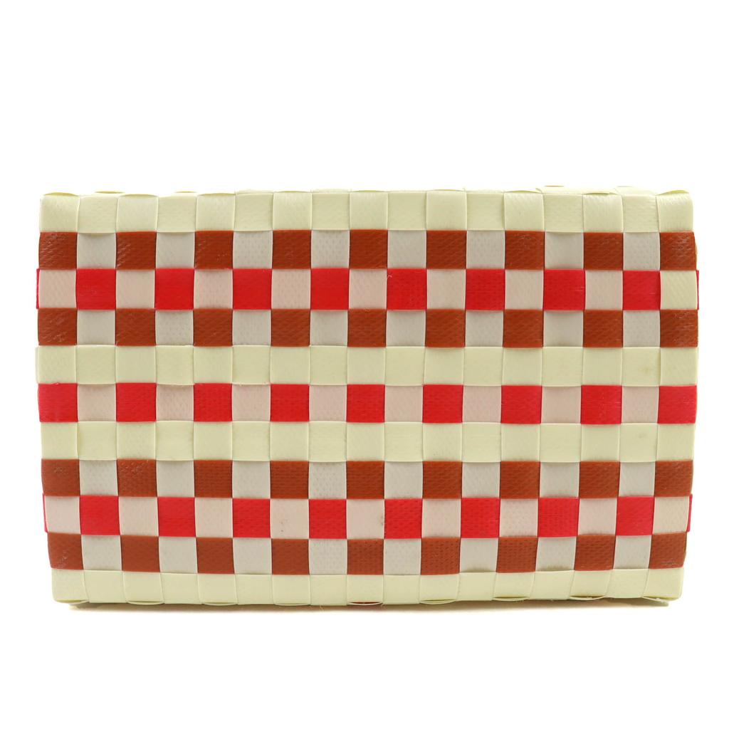 Pristine MARNI Handbag Mini basket bag Ivory Red Women SHMH0063JN Used