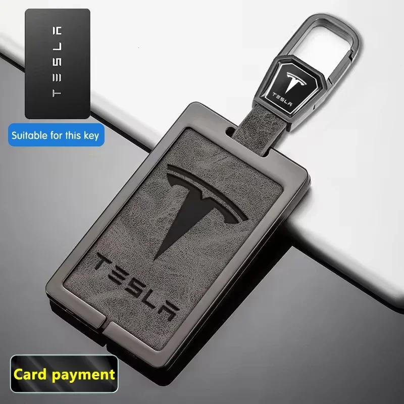 Car Sticker 2025 New Tesla Zinc Alloy Car Smart NFC Card Key Case Cover Protector Holder Shell For Tesla Model 3 S X Y Auto Acce