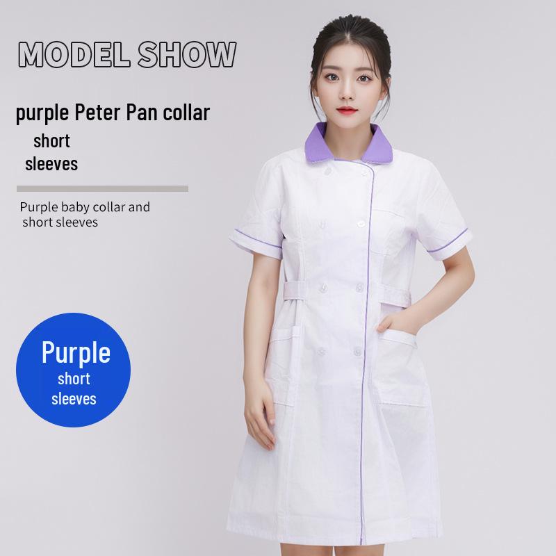 Short Sleeve Nurse & Doctor White Coat Uniform