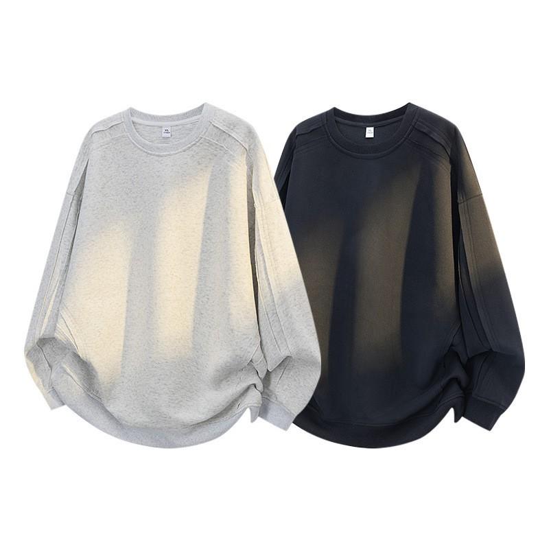 American Style Minimalist Solid Color Hoodie Men Women Loose Streetwear Couple Casual Top