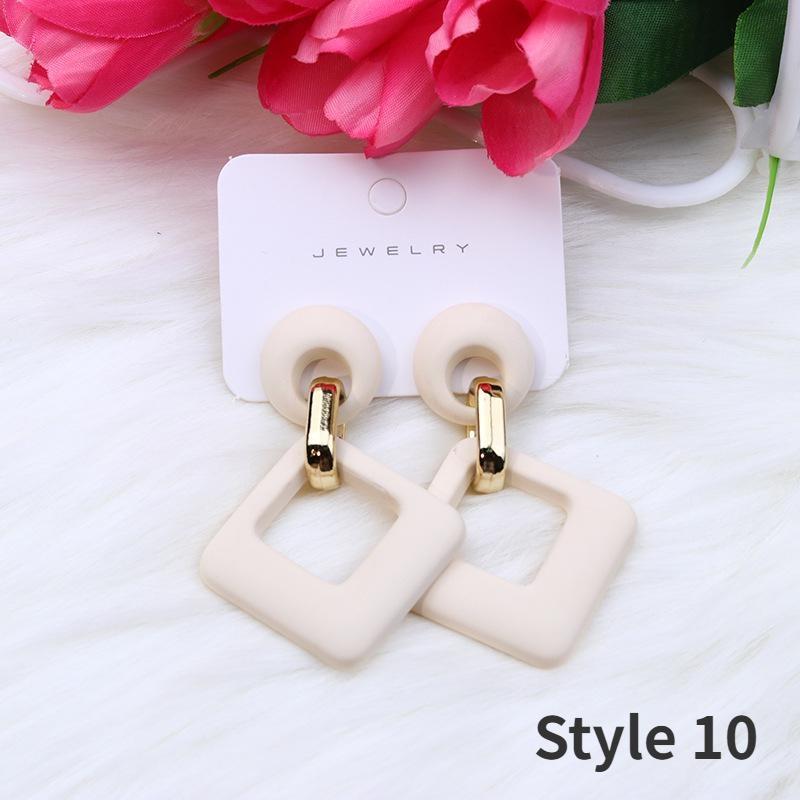 1 Pair Fashion Acrylic Drop Earrings Sweet Hollow Resin Drop Dangle Earrings for Women Jewelry
