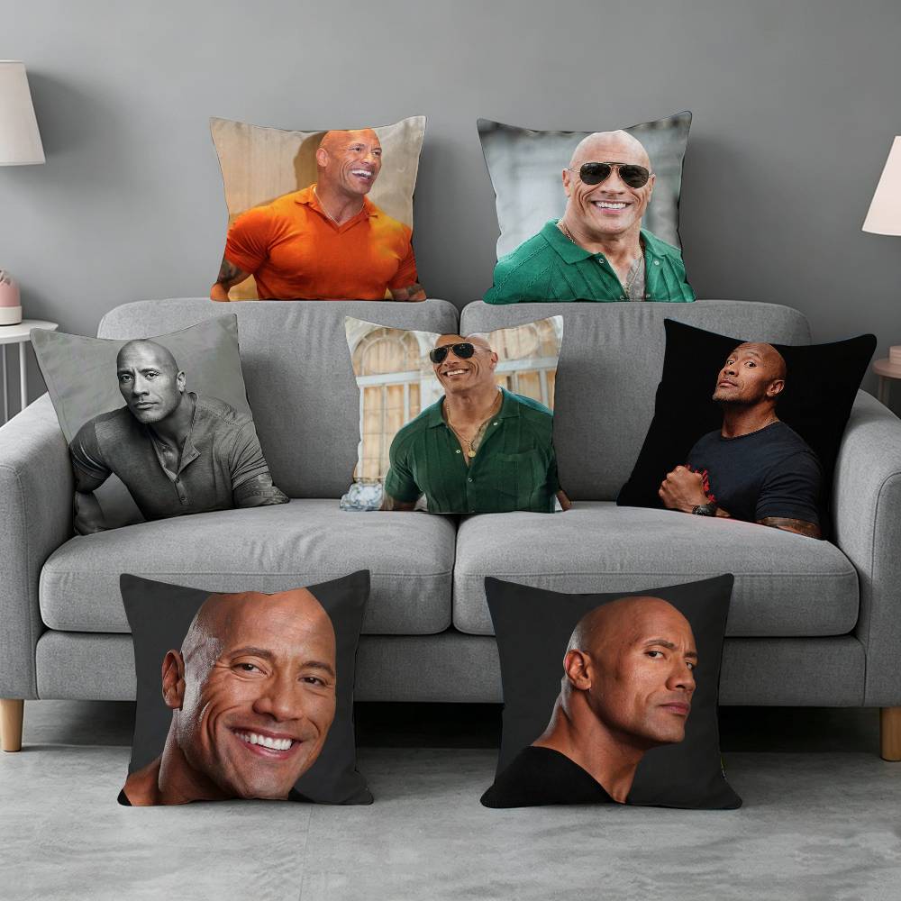 Actor Dwaynee Johnsonn Pillow Cover Simple Solid Color Design Surprise For Multiple Bedroom Styles