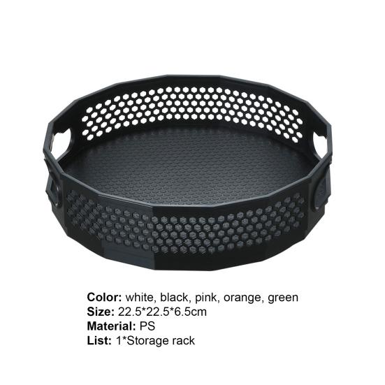 Storage Tray Space Saving Multi-purpose Solid Color Honeycomb Pattern Spice Jar Organizer Home Organization