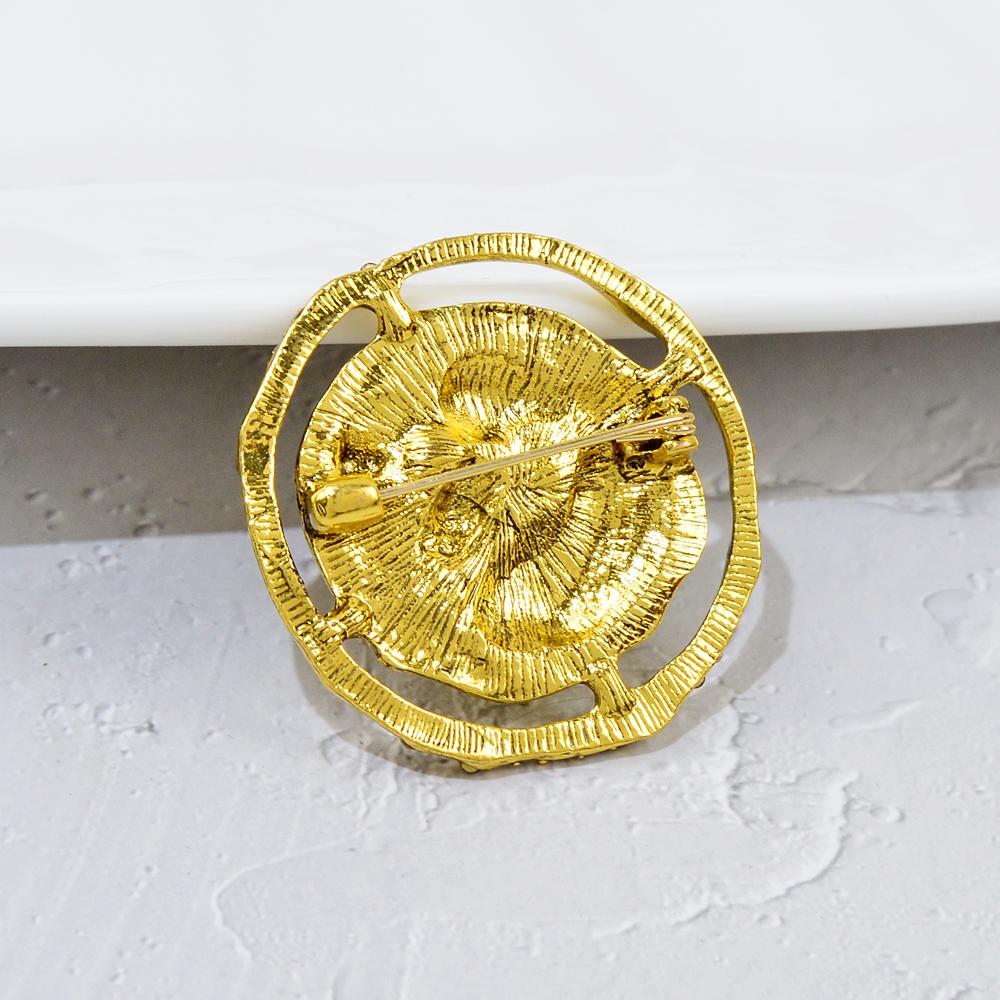 New Tiger Head Brooch Green Eye Animal Pin