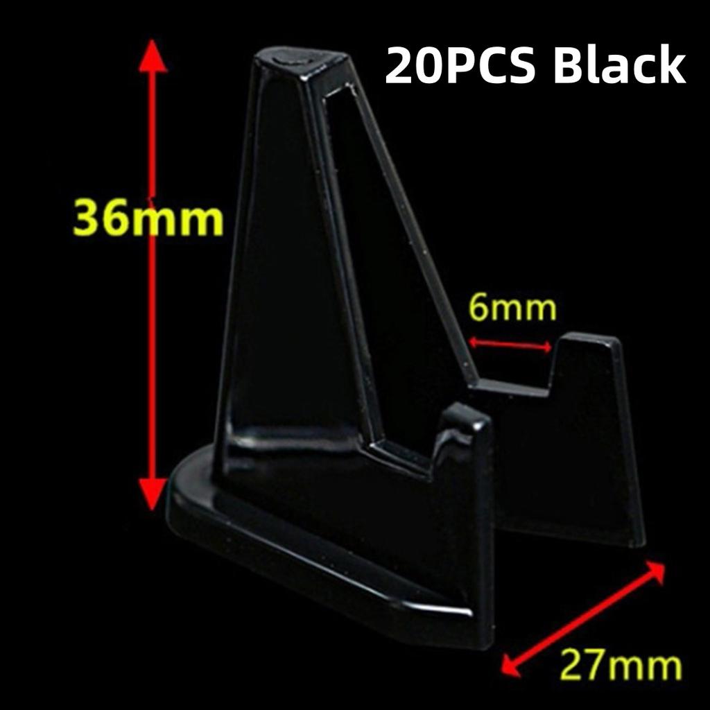 20Pcs Plastic Mini Coin Display Stand Small Easel Rack Shelf Frame Photo Display Dish Rack Commemorative Coins Capsule Holder
