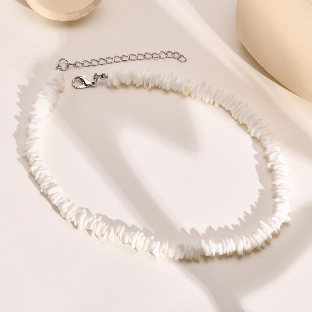 Collana con Catena di Conchiglie Puka Bohémien, Collana Choker con Conchiglie Marine da Spiaggia Hawaiana Regalo Donna
