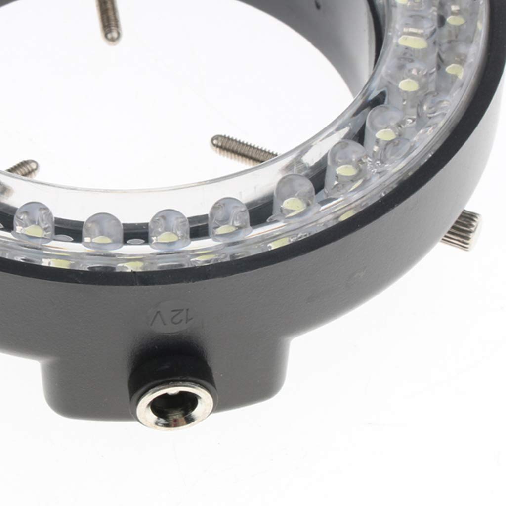 Baoblaze LED Ring for Stereo Illuminator Kit with Power 62mm Inner Diameter Light, Adjustable, Microscopes, Adapter,