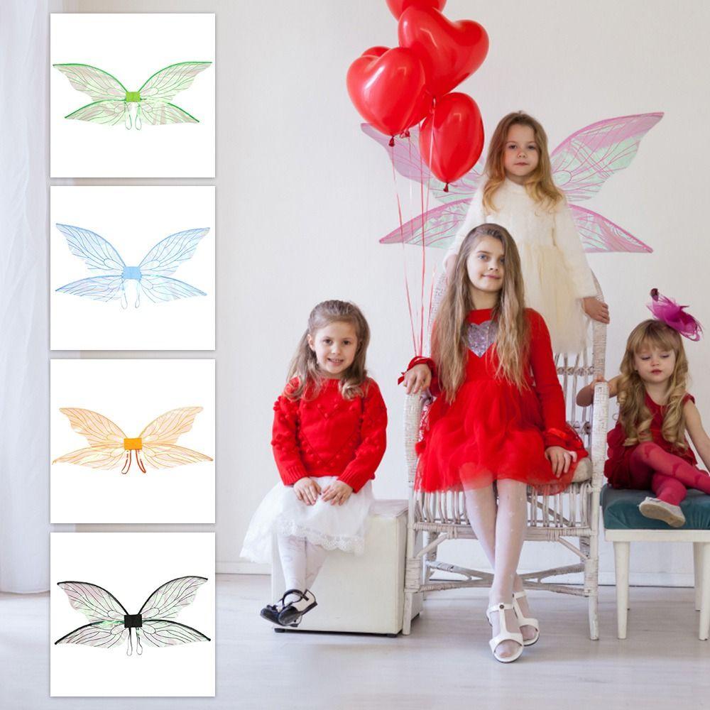 Girl Butterfly Wings Fairy Wing COS Princess Festival Party Makeup Prom Props Cicada Wings Role Play Dress-Up Wings Costume