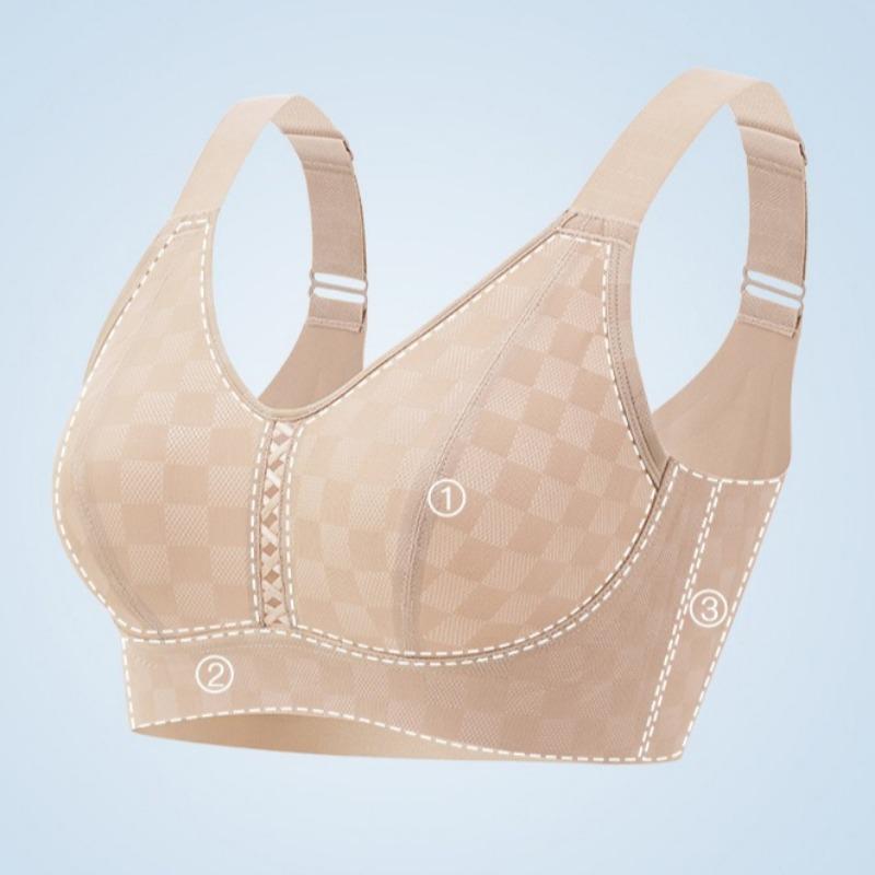 Adjustable Gather and Close The Breast Large Size Bra Anti-sagging Liquid Foundation Seamless Underwear Women's Big Breasts Small Bra