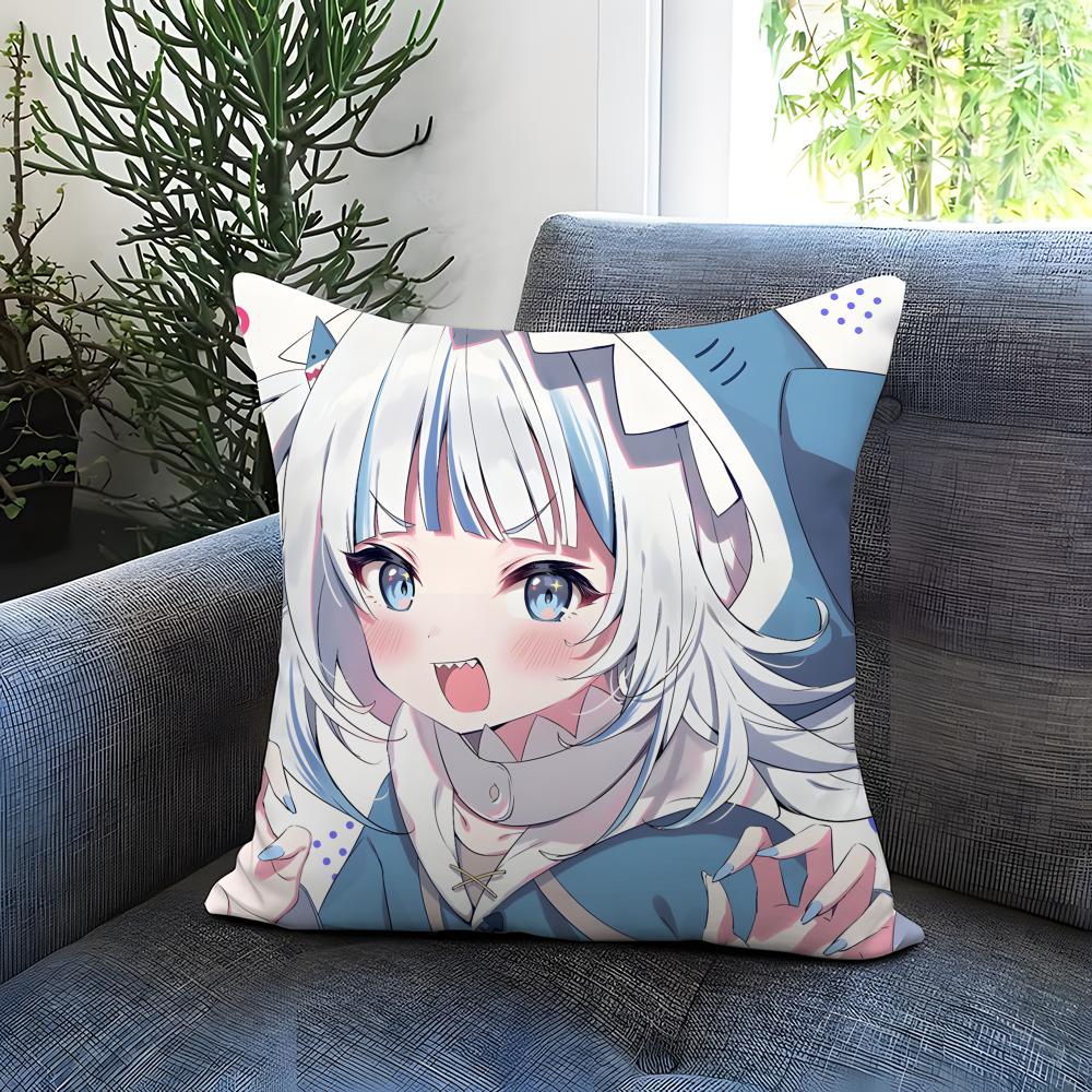 Gawr Gura H-Hololive EN Kissenbezug Bequem Wendbar Kissenbezug Ideal für Auto Sofa Schlafzimmer & Mehr