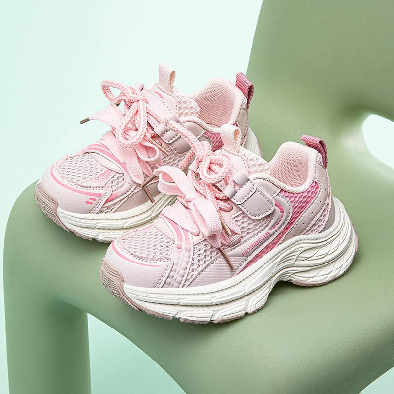 Kids Chunky Sneakers Breathable Mesh Sports Shoes Boys Girls Summer Casual Lightweight Running Shoes