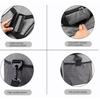 40L Picnic Cooler Bag with Zipper Closure, OXFORD Waterproof, EVA Foam Insulated, 2 Ice Packs, 47x28.5x30 Cm, Gray Black less